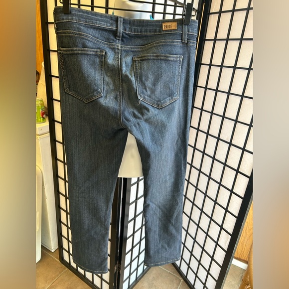 Paige Women's Skyline Straight Jeans - Dark Blue - Picture 4 of 6